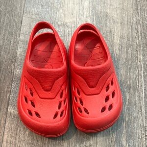Kids Red Clogs
